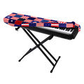 American Patriotic Patchwork Print Piano Keyboard Cover