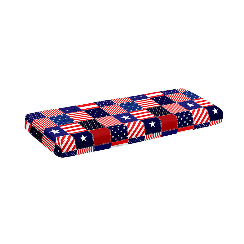 American Patriotic Patchwork Print Piano Keyboard Cover
