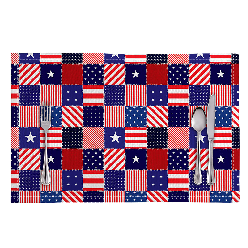 American Patriotic Patchwork Print Placemat