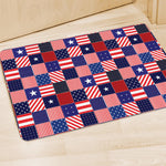 American Patriotic Patchwork Print Polyester Doormat