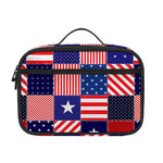 American Patriotic Patchwork Print Portable Lunch Bag