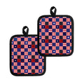 American Patriotic Patchwork Print Pot Holders