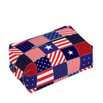 American Patriotic Patchwork Print Rectangle Tissue Box Cover