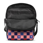 American Patriotic Patchwork Print Rectangular Crossbody Bag