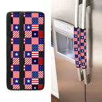 American Patriotic Patchwork Print Refrigerator Handle Covers