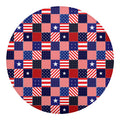 American Patriotic Patchwork Print Round Blanket