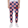 American Patriotic Patchwork Print Joggers