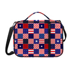 American Patriotic Patchwork Print Shoulder Strap Bible Bag
