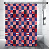 American Patriotic Patchwork Print Shower Curtain