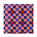 American Patriotic Patchwork Print Silk Bandana