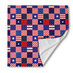 American Patriotic Patchwork Print Silk Bandana