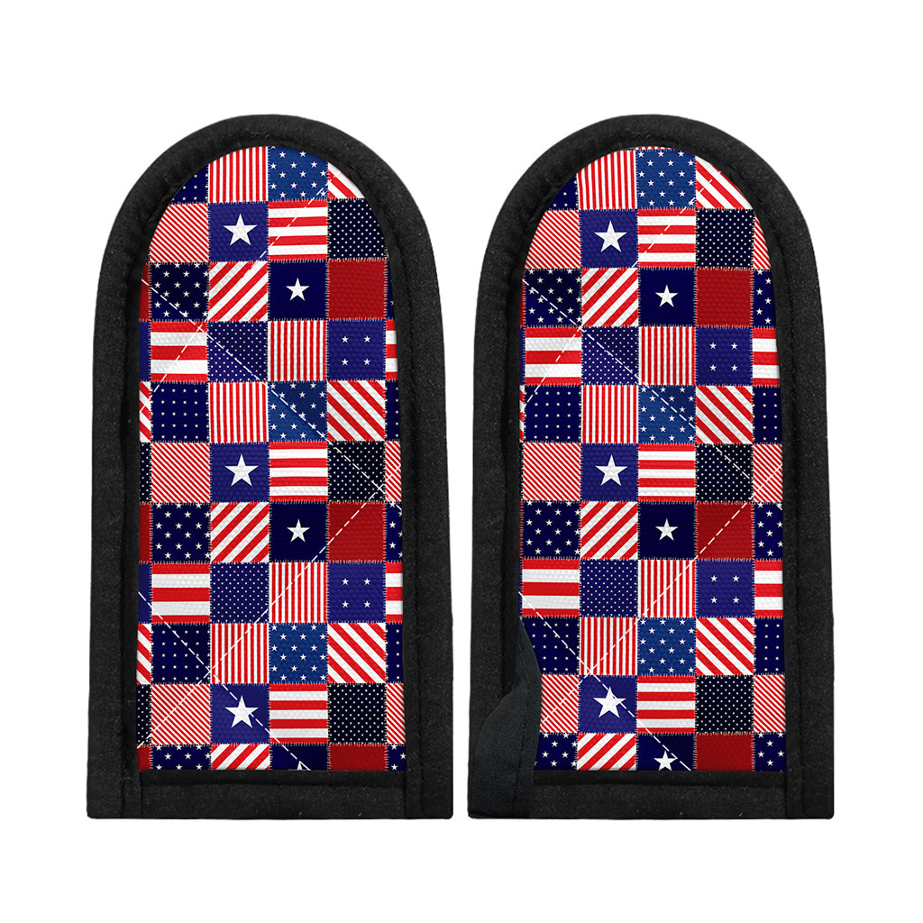 American Patriotic Patchwork Print Skillet Handle Cover