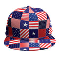American Patriotic Patchwork Print Snapback Cap