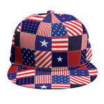 American Patriotic Patchwork Print Snapback Cap