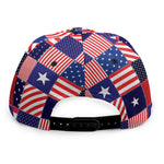 American Patriotic Patchwork Print Snapback Cap