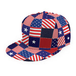 American Patriotic Patchwork Print Snapback Cap
