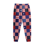 American Patriotic Patchwork Print Sweatpants
