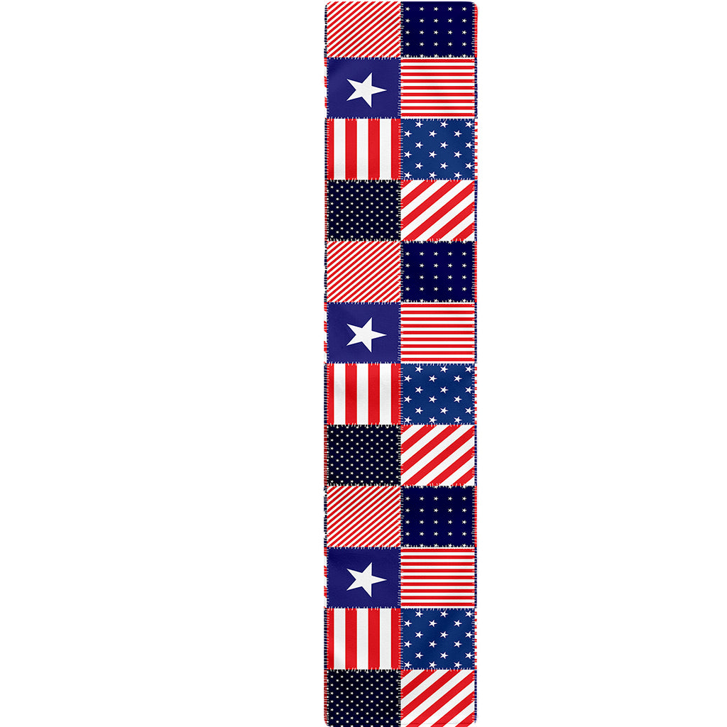 American Patriotic Patchwork Print Table Runner