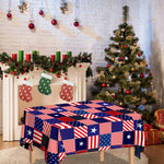 American Patriotic Patchwork Print Tablecloth