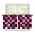American Patriotic Patchwork Print Tier Curtains
