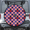 American Patriotic Patchwork Print Tire Cover With Camera Hole