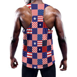 American Patriotic Patchwork Print Training Tank Top
