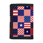 American Patriotic Patchwork Print Trifold Wallet