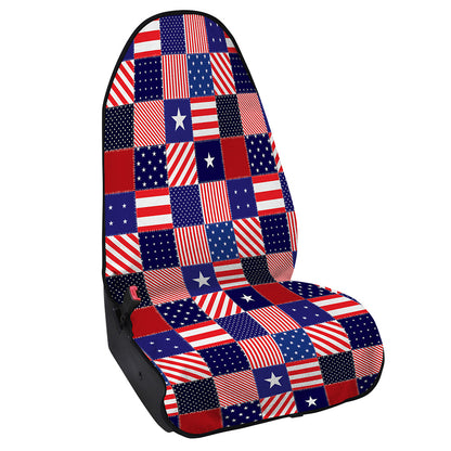 American Patriotic Patchwork Print Waterproof Car Seat Cover