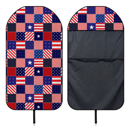 American Patriotic Patchwork Print Waterproof Car Seat Cover