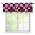 American Patriotic Patchwork Print Window Valance