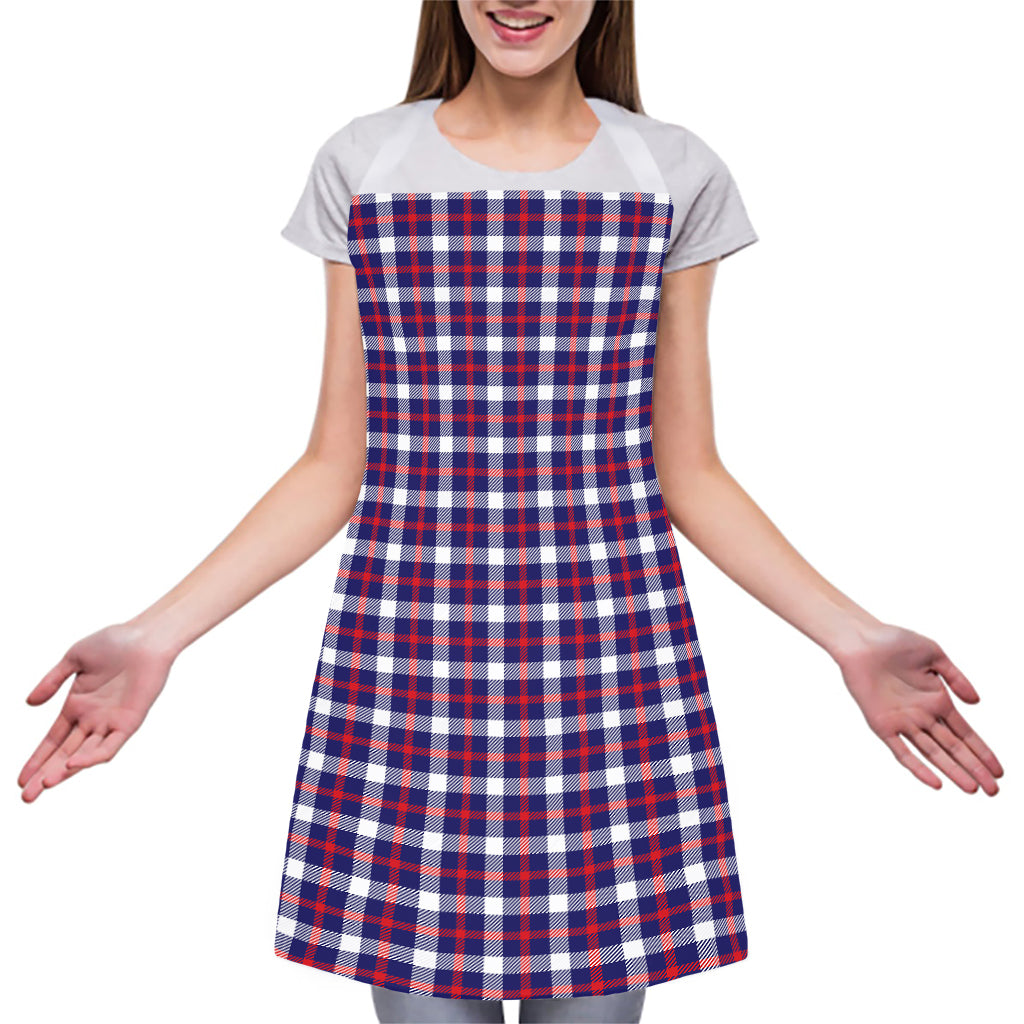 American Patriotic Plaid Print Adjustable Apron
