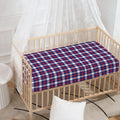 American Patriotic Plaid Print Baby Crib Sheet