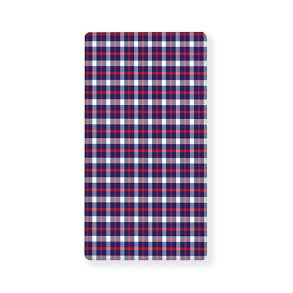 American Patriotic Plaid Print Baby Crib Sheet