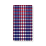 American Patriotic Plaid Print Baby Crib Sheet