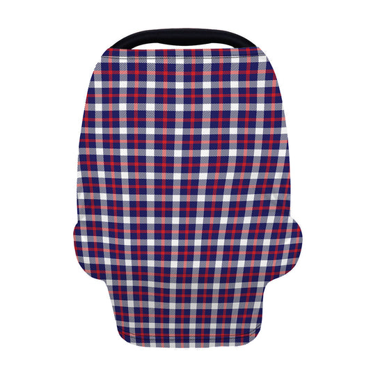 American Patriotic Plaid Print Baby Seat Cover