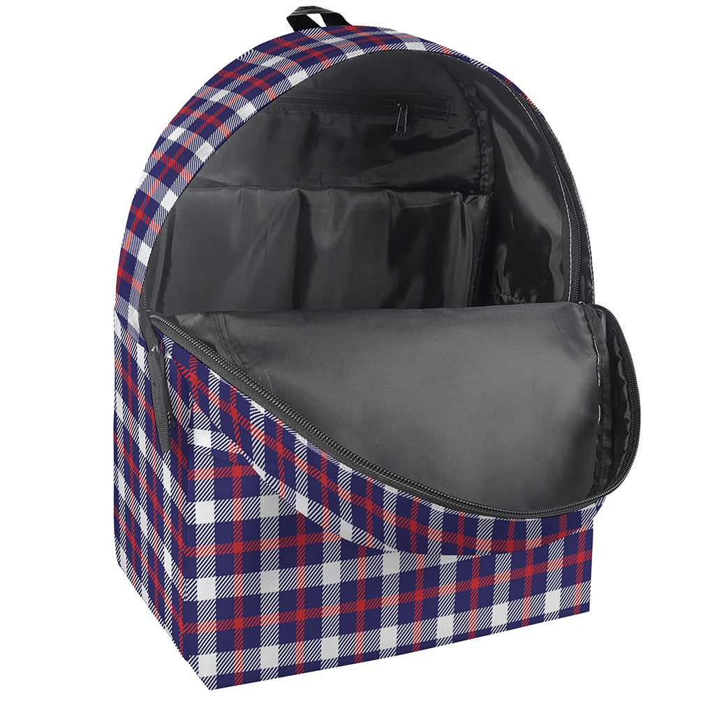 American Patriotic Plaid Print Backpack