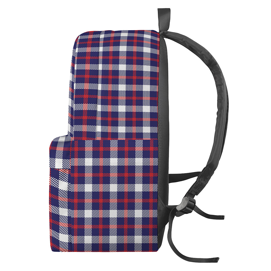 American Patriotic Plaid Print Backpack