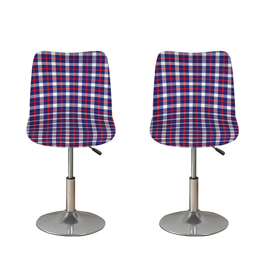 American Patriotic Plaid Print Bar Stool Covers