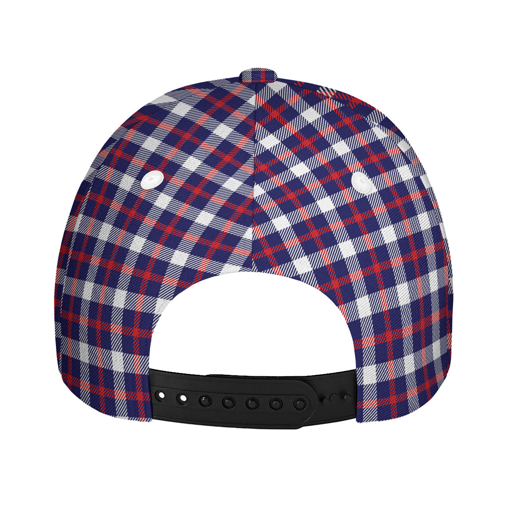 American Patriotic Plaid Print Baseball Cap