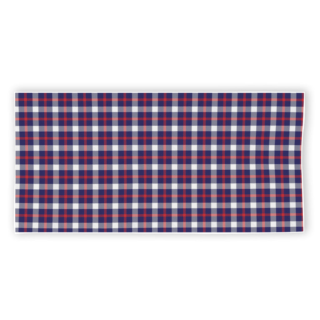 American Patriotic Plaid Print Beach Towel