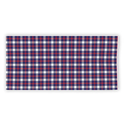American Patriotic Plaid Print Beach Towel