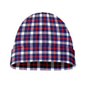 American Patriotic Plaid Print Beanie