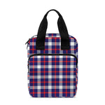American Patriotic Plaid Print Bible Tote Bag