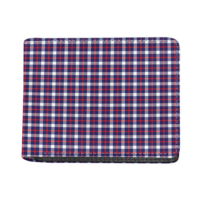 American Patriotic Plaid Print Bifold Wallet