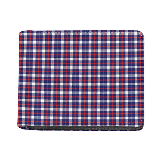 American Patriotic Plaid Print Bifold Wallet