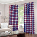 American Patriotic Plaid Print Dimout Grommet Curtains