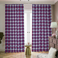 American Patriotic Plaid Print Dimout Pencil Pleat Curtains