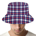 American Patriotic Plaid Print Bucket Hat
