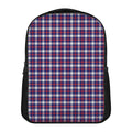 American Patriotic Plaid Print Casual Backpack