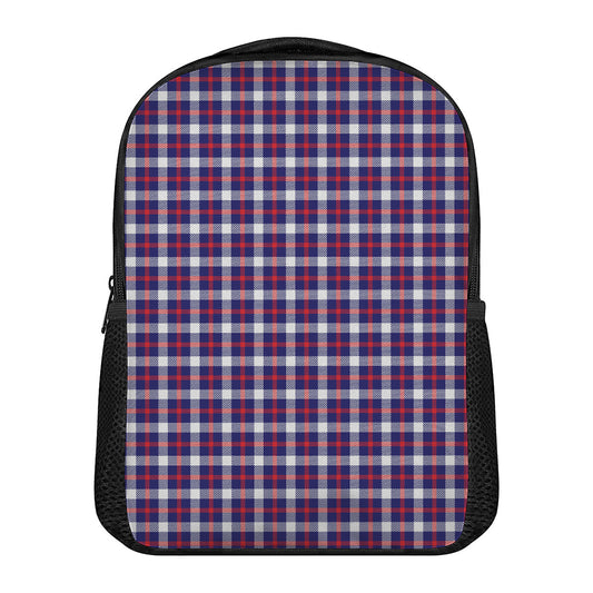 American Patriotic Plaid Print Casual Backpack